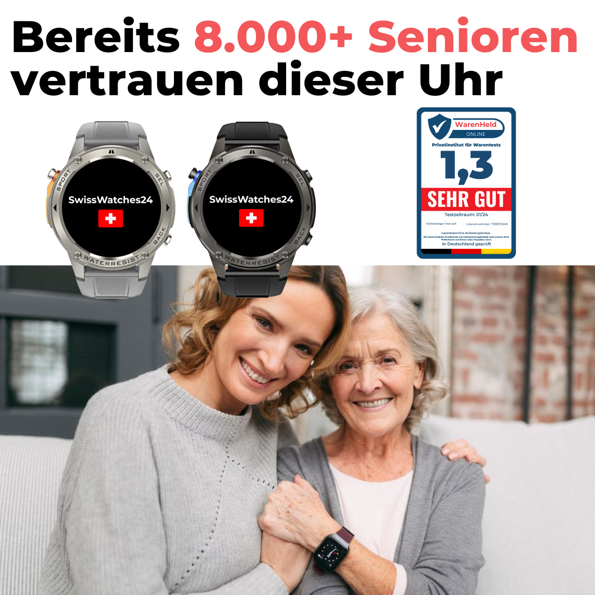 SwissWatches24 - GPS & SOS Uhr für Senioren