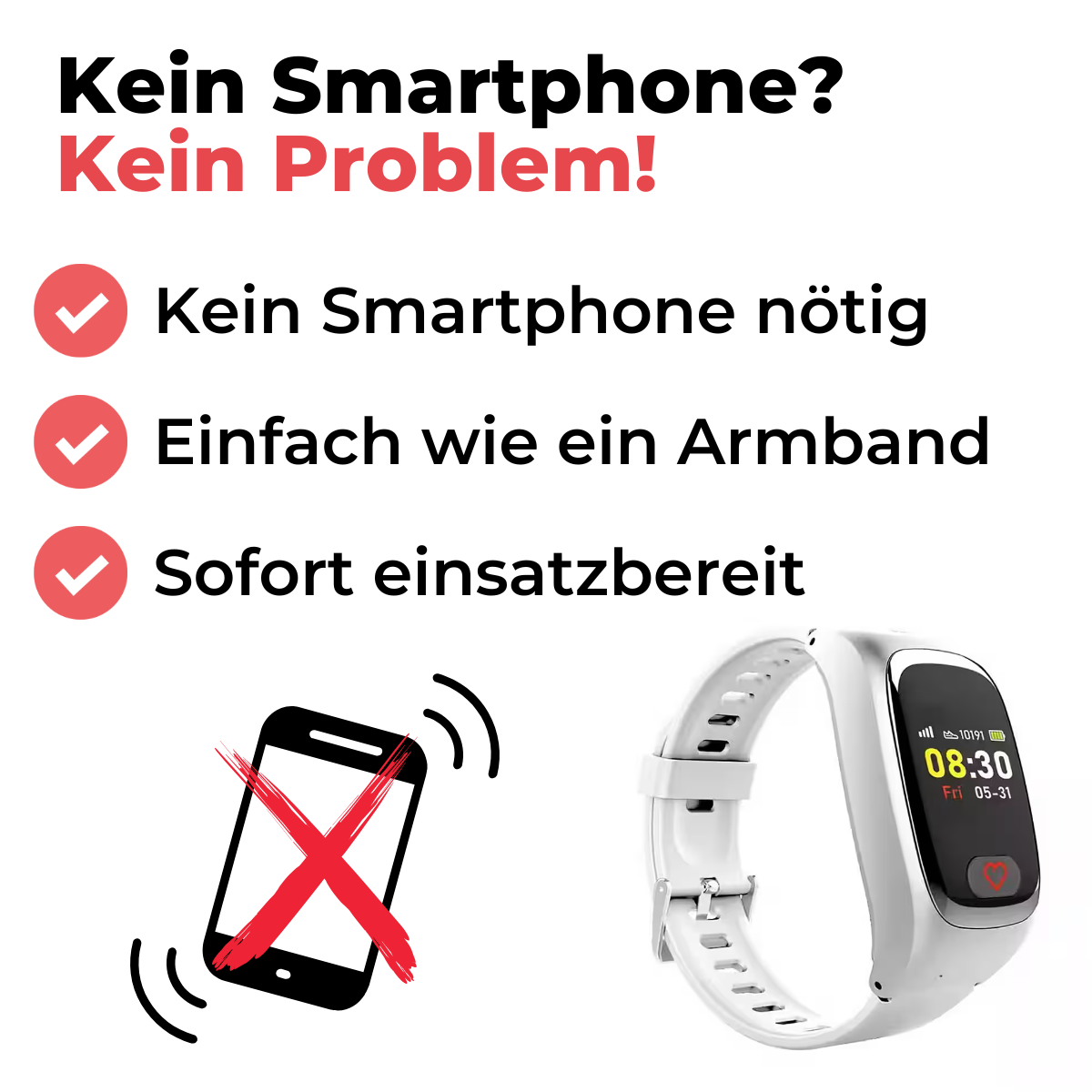 SwissWatches24 - NotrufPlus Armband