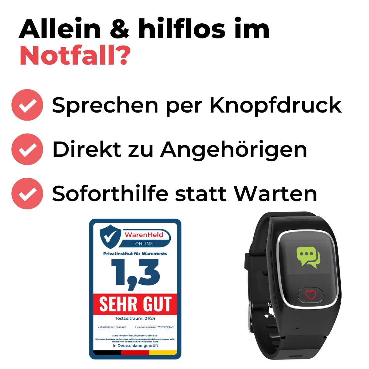 SwissWatches24 - NotrufPlus Armband